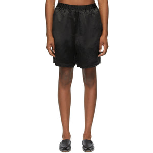 Acne Studios Black Satin Shorts - Studios acné shorts en satin noir - 여드름 스튜디오 블랙 새틴 반바지