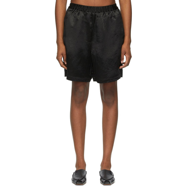 Acne Studios Black Satin Shorts - Studios acné shorts en satin noir - 여드름 스튜디오 블랙 새틴 반바지