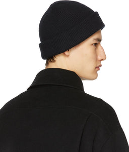 Acne Studios Blak Wool Patch Beanie