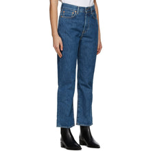 Acne Studios Blue Cropped Straight Fit Jeans