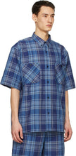 Acne Studios Blue Plaid Boxy Shirt
