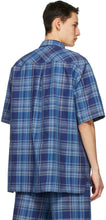 Acne Studios Blue Plaid Boxy Shirt