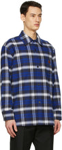 Acne Studios Blue Plaid Over Shirt