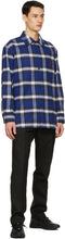 Acne Studios Blue Plaid Over Shirt
