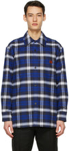 Acne Studios Blue Plaid Over Shirt - Studios ACNE STUDIOS PLAID BLUE CHEMISE - 여드름 스튜디오 블루 격자 무늬 위에 셔츠입니다