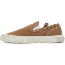 Acne Studios Brown Canvas Slip-On Sneakers