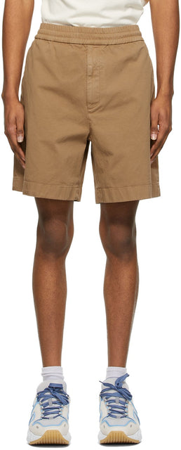 Acne Studios Brown Cotton Twill Shorts - Short en sergé de coton brun de studios acné - 여드름 스튜디오 브라운 코튼 능 직물 반바지