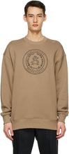 Acne Studios Brown Oversized Embroidered Sweatshirt - Sweat-shirt brodé surdimensionné surdimensionné d'acné - 여드름 스튜디오 브라운 대형 수 놓은 스웨터