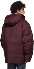 Acne Studios Burgundy Down Hooded Jacket