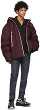 Acne Studios Burgundy Down Hooded Jacket