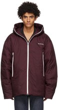 Acne Studios Burgundy Down Hooded Jacket - Acne Studios Bourgogne bas à capuche - Acne Studios Burgundy 다운 후드 재킷