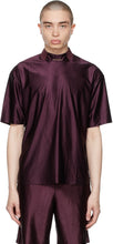 Acne Studios Burgundy Piping T-Shirt - T-shirt d'acné Studios Bourgogne T-shirt - Acne Studios Burgundy Piping T 셔츠