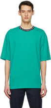 Acne Studios Green Jacquard Logo T-Shirt - Acné Studios Vert Jacquard Logo T-shirt - 여드름 스튜디오 그린 자카드 로고 티셔츠