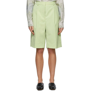 Acne Studios Green Wool Knee-Length Shorts - Acné Studios Court de longueur genou en laine verte - 여드름 스튜디오 녹색 양모 무릎 길이 반바지