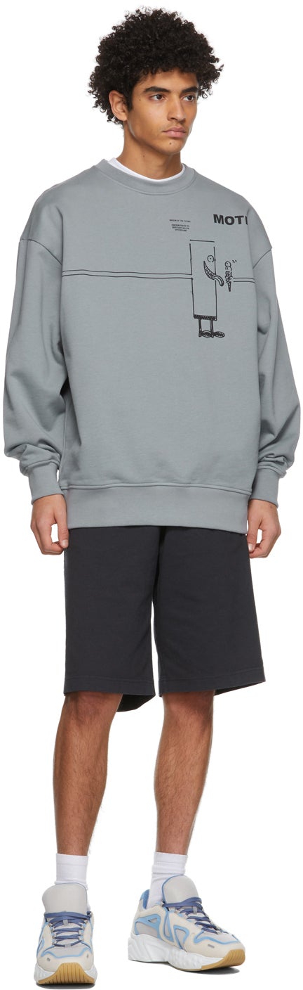 Acne Studios Grey Beni Bischof Edition 'MOTF' Sweatshirt