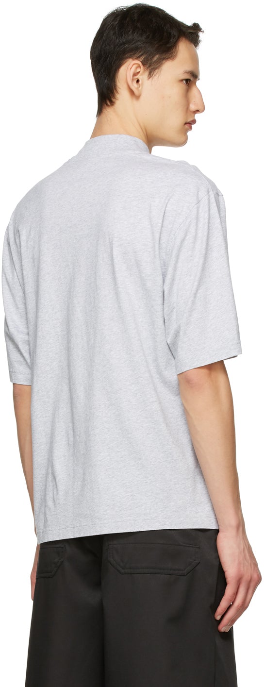 Acne Studios Grey Mock Neck T Shirt BlackSkinny