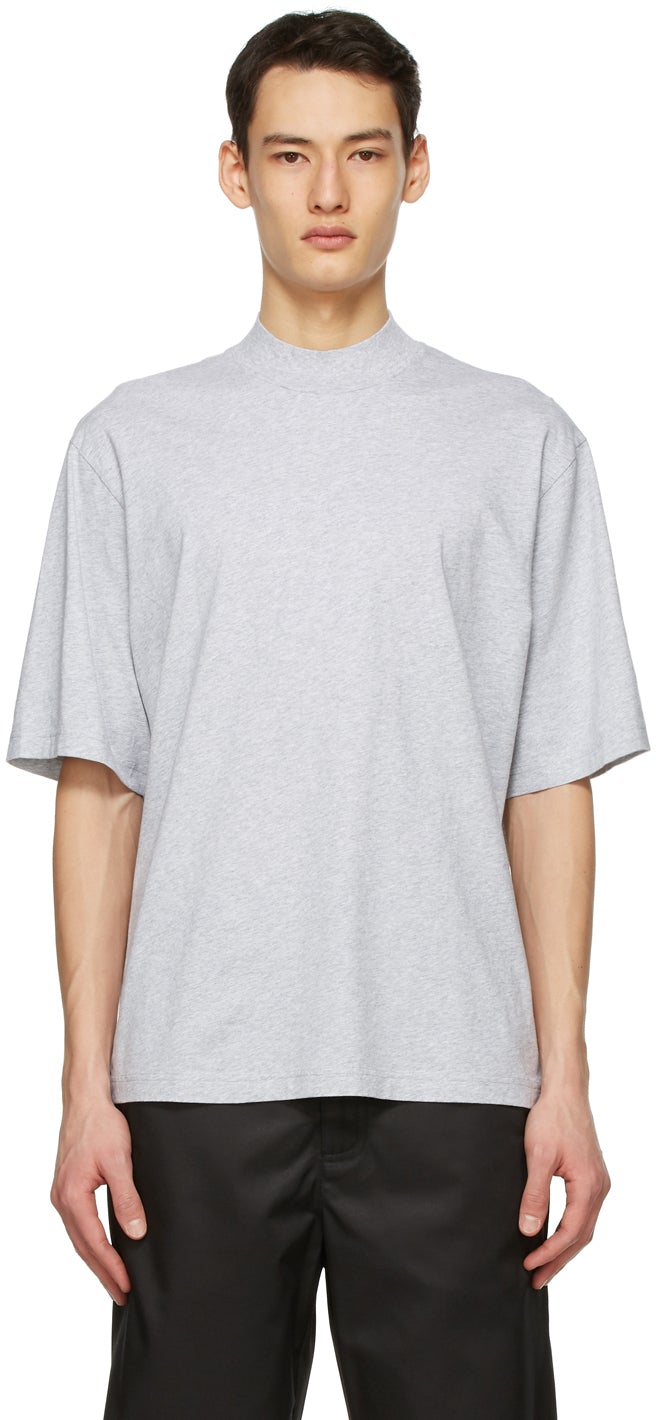 Acne Studios Grey Mock Neck T-Shirt – BlackSkinny
