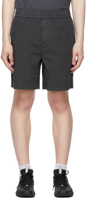 Acne Studios Grey Poplin Loose Shorts - Acné studios gris poplin short lâche - 여드름 스튜디오 그레이 포플린 느슨한 반바지