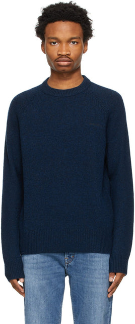 Acne Studios Navy Crew Neck Sweater - Pull de cou de l'équipage acné Studios Navy - Acne Studios 해군 크루 넥 스웨터