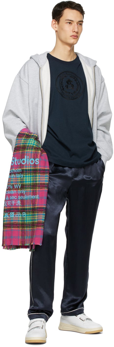 Acne Studios Navy Embroidered T-Shirt