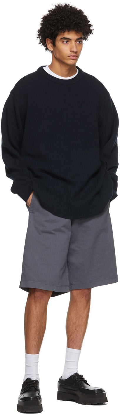Acne Studios Navy Recycled Cashmere Sweater