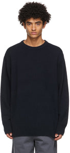 Acne Studios Navy Recycled Cashmere Sweater - Pull de cachemire recyclé acné Studios Navy - Acne Studios 해군 재활용 캐시미어 스웨터