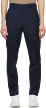 Acne Studios Navy Twill Trousers - ACNE STUDIOS STUDIOS Swill Pantalons - 여드름 스튜디오 해군 능직 바지