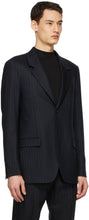 Acne Studios Navy Wool Pinstripe Blazer