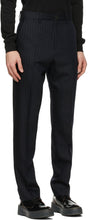 Acne Studios Navy Wool Pinstripe Trousers
