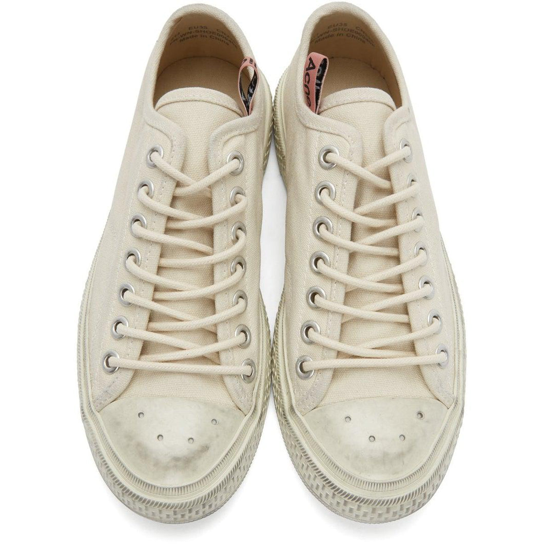 Acne Studios Off-White Canvas Low-Top Sneakers