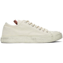 Acne Studios Off-White Canvas Low-Top Sneakers - STUDIOS ACNE STUDIOS OFF-WHITE Baskets basse en haut en toile - 여드름 스튜디오 오프 화이트 캔버스 로우 탑 스니커즈