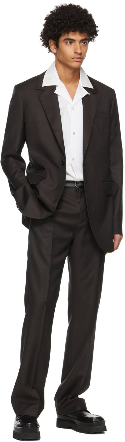 Acne Studios Purple Wool Tailored Trousers