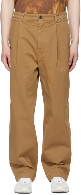 Acne Studios Tan Wide-Leg Trousers - Pantalon à jambe large d'acné Studios Tan - Acne Studios 황갈색 바지