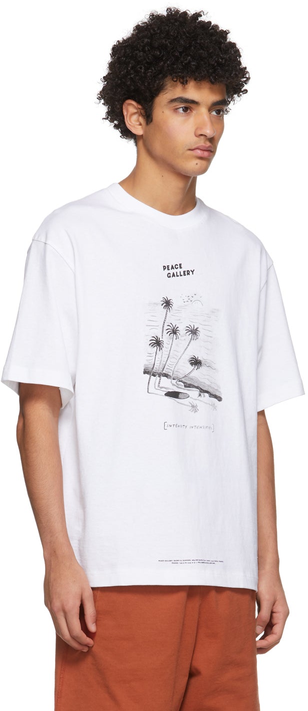 Acne Studios White Beni Bischof Edition 'Peace Gallery' T-Shirt