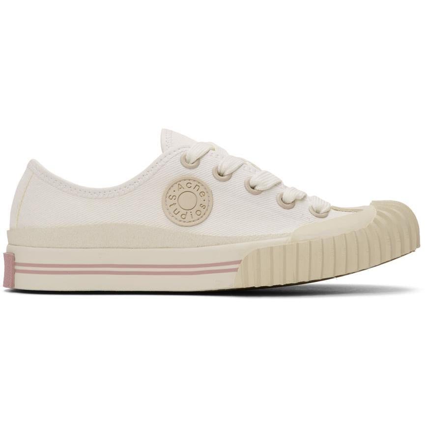 Acne Studios White Canvas Logo Patch Sneakers – BlackSkinny