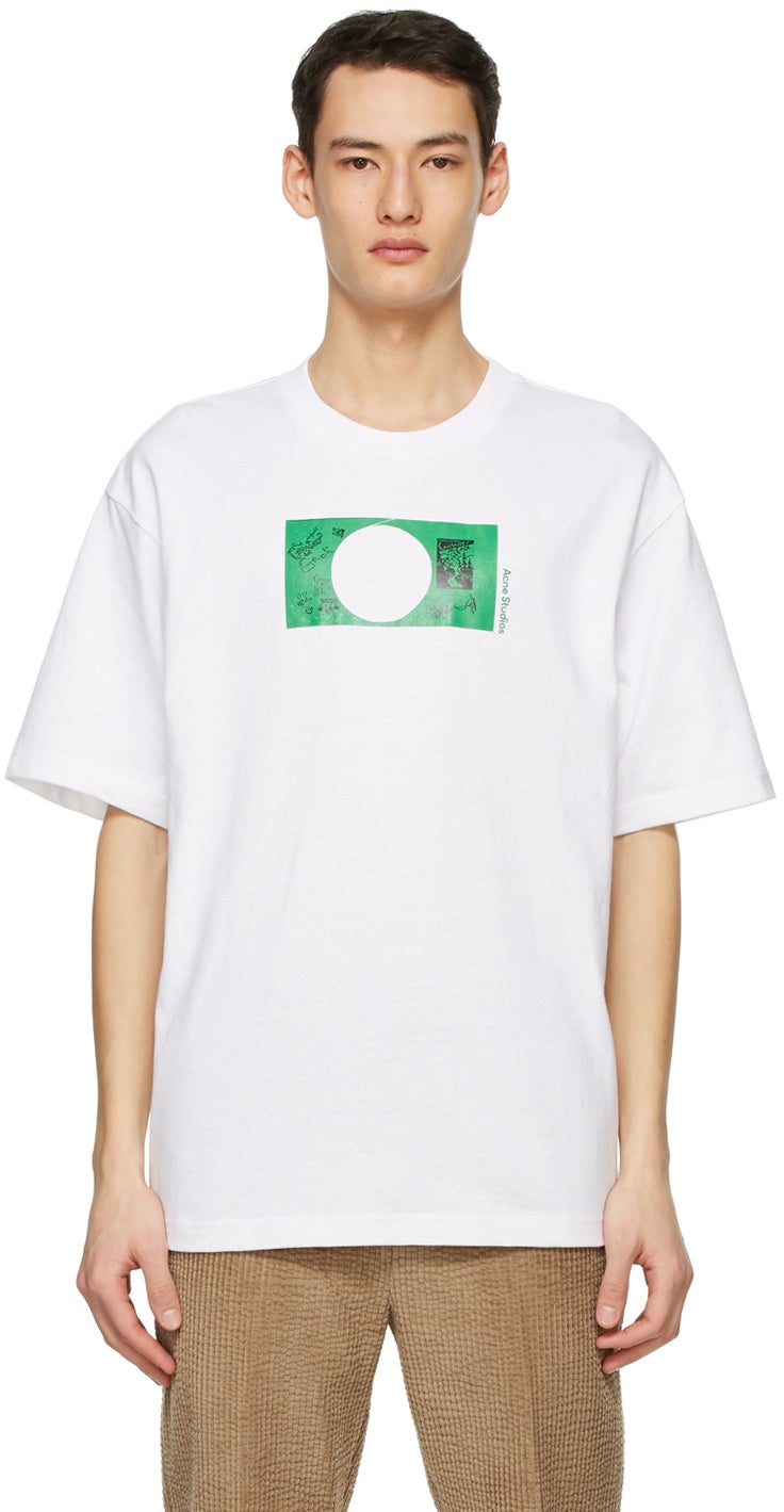 Acne Studios White Dizonord Edition Printed T-Shirt – BlackSkinny