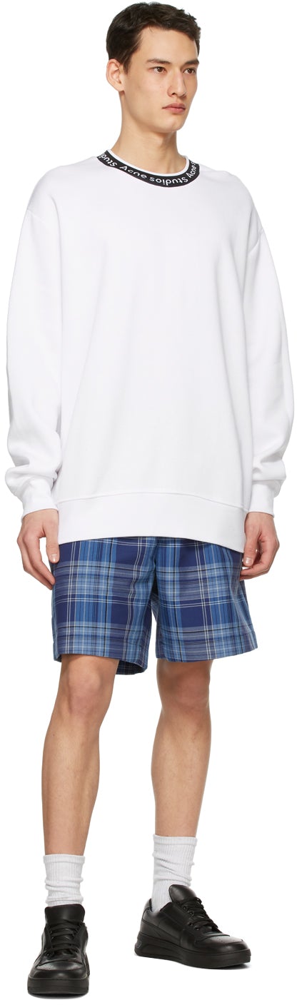 Acne Studios White Jacquard Logo Sweatshirt