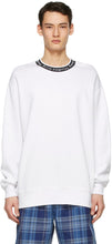 Acne Studios White Jacquard Logo Sweatshirt - Sweat-shirt de logo Jacquard blanc Jacquard blanc - 여드름 스튜디오 화이트 자카드 로고 스웨터