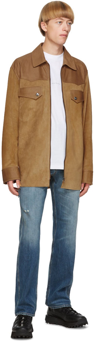 Acne Studios White Logo Print T-Shirt