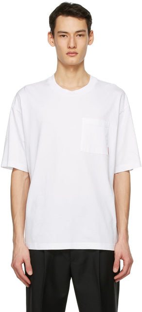Acne Studios White Pocket T-Shirt - T-shirt de poche blanche Studios acné - 여드름 스튜디오 화이트 포켓 티셔츠