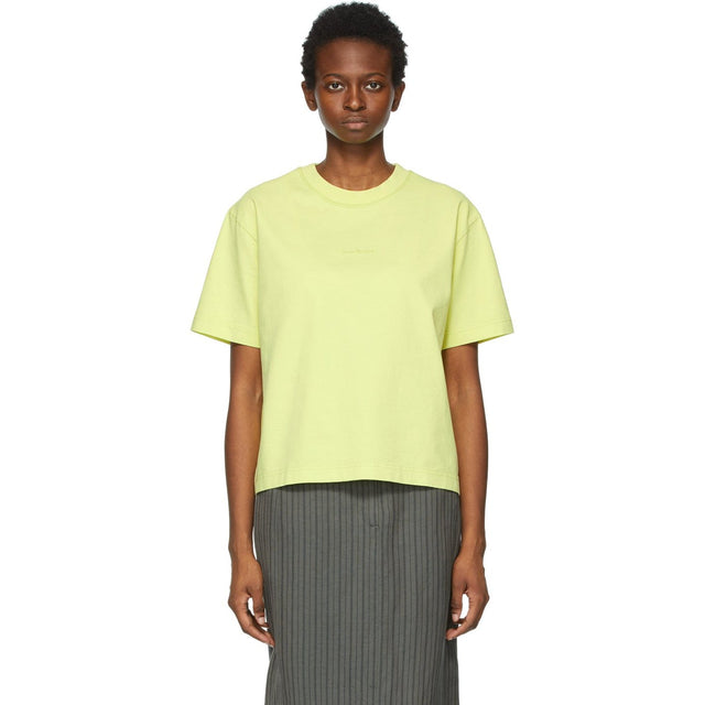Acne Studios Yellow Logo T-Shirt - T-shirt logo jaune Studios acné - 여드름 스튜디오 노란색 로고 셔츠