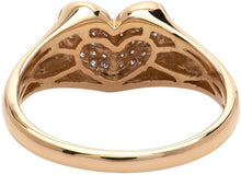 Adina Reyter Gold Diamond PavÃ© Folded Heart Ring