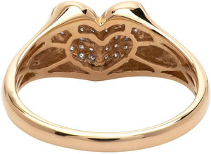 Adina Reyter Gold Diamond PavÃ© Folded Heart Ring