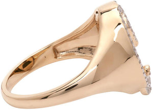 Adina Reyter Gold Onyx Oval Snake Signet Ring