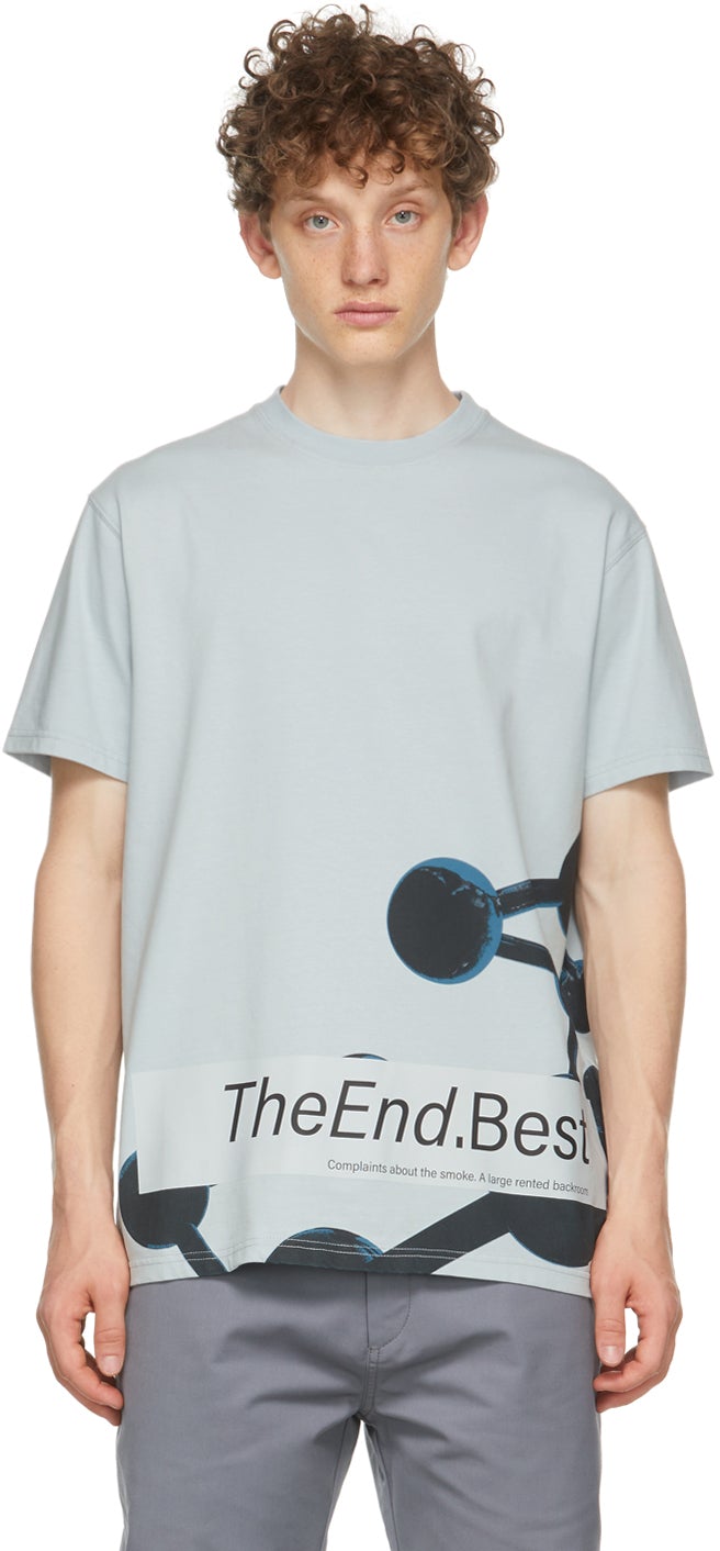 Affix Blue Heavy Jersey Zodiak T-Shirt - T-shirt Blue Jersey Blue Jersey Blue Zodiak - 푸른 색 무거운 저지 Zodiak T 셔츠를 부착하십시오