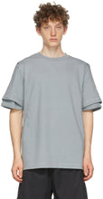 Affix Grey Heavy Jersey Dual Sleeve T-Shirt - T-shirt à double manche de jersey gris d'affixe gris - 첨부 회색 무거운 저지 듀얼 슬리브 티셔츠
