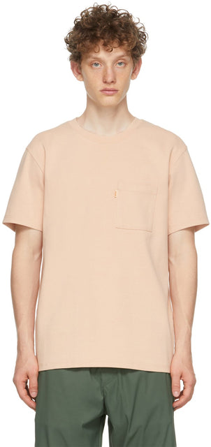 Affix Pink Heavy Jersey Standardized Logo Pocket T-Shirt - T-shirt de poche logo normalisé en jersey robuste rose - 핑크 헤비 저지 표준화 로고 포켓 티셔츠