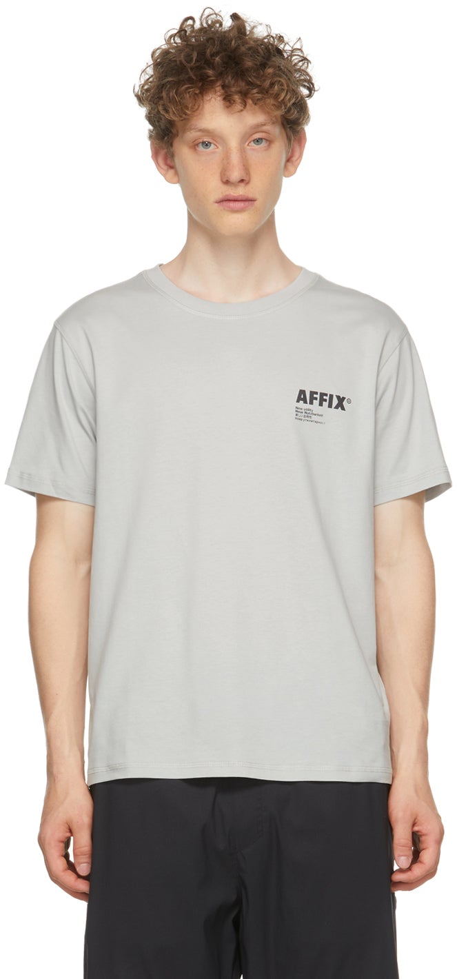 Affix Taupe Standardized Logo T-Shirt - T-shirt logo standardisé d'affixe TAUPE - AFFIX Taupe 표준화 로고 티셔츠