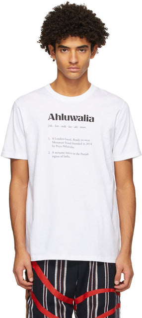 Ahluwalia White Logo Definition T-Shirt - T-shirt de définition de logo blanc Ahluwalia - Ahluwalia 화이트 로고 정의 티셔츠