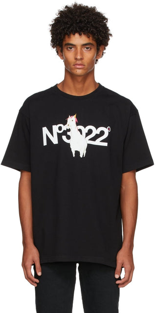 Aitor Throupâ€™s TheDSA SSENSE Exclusive Black 'No3022' T-Shirt - T-shirt T-shirt NO3322 'EXCLUSIFSA THEDSA THEDUP SSENSE - Aitor Throupâ € ™ S Thedsa Ssense 독점적 인 블랙 'No3022'티셔츠